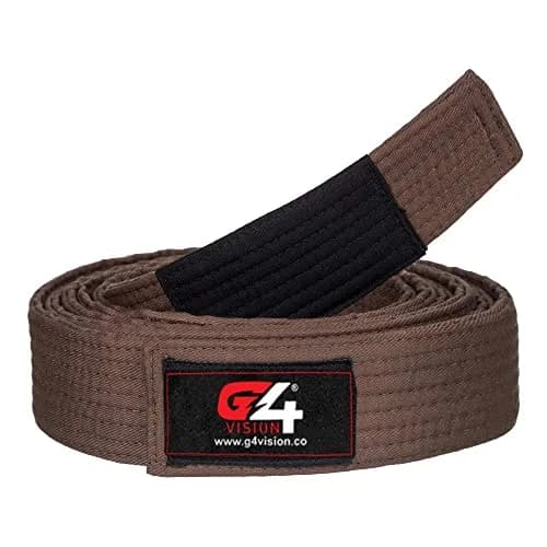 G4 VISION Jiu Jitsu BJJ Belt Brown A4 | Durable, Expert-Made for Training & Tournaments thumbnail 2
