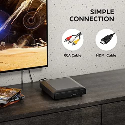 Ceihoit Mini HD DVD Player 19.6cm (7.7in) Black | Upscaling to 1080p for Home Theater thumbnail 8