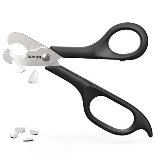 AUVON Scissors-Shaped Pill Cutter Black | Doctor Recommended for Easy Tablet Splitting thumbnail 1