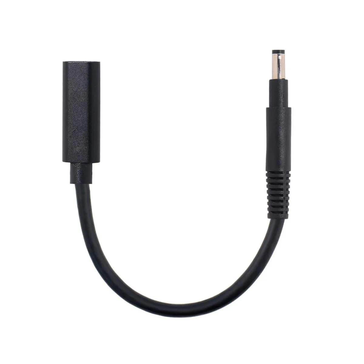 cablecc USB-C Female to DC 5.5x2.1mm PD Charge Cable 20cm (0.65ft) | Powers Laptops 18-20V — Black 4.8x1.7HP
