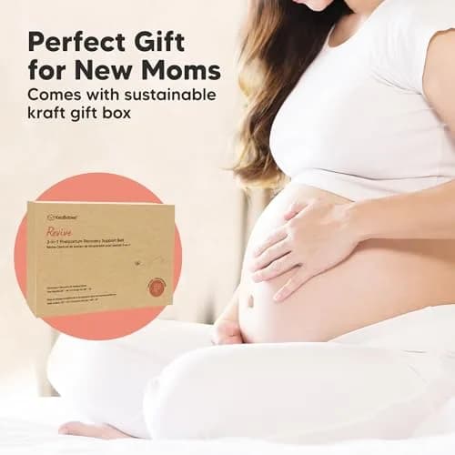 KeaBabies Revive 3-in-1 Postpartum Belly Support Recovery Wrap Band Midnight Black XL | Supports Core & Pelvis thumbnail 9