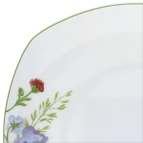 Mikasa Wildflower Garden Bone China Dinnerware Set, 16-Piece Service for 4, Square Plates and Bowls with Mugs | Floral Design thumbnail 3