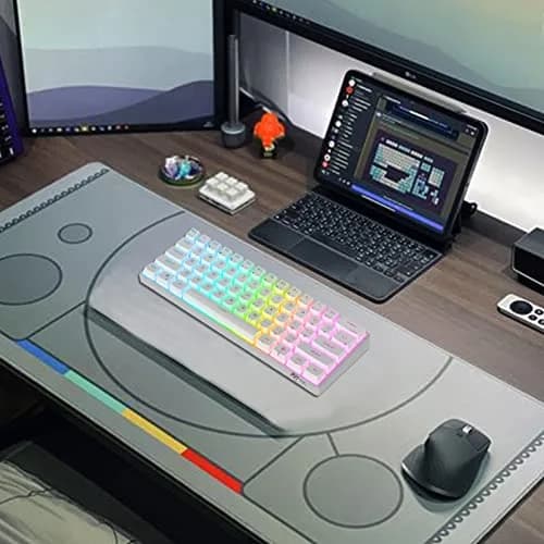 RK ROYAL KLUDGE RK61 Wired 60% Mechanical Gaming Keyboard with Brown Switches, RGB Backlit, Hot-Swappable, 61 Keys, White | Programmable QMK/VIA thumbnail 9