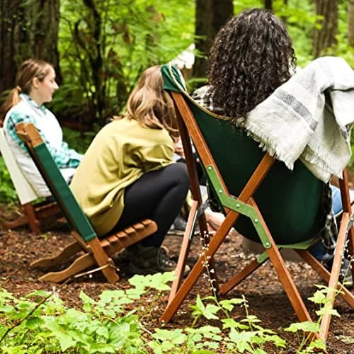BYER OF MAINE Pangean Butterfly Chair, Easy-Fold Hardwood Sling Chair, 81cm (32") H x 58cm (23") W x 69cm (27") D thumbnail 5