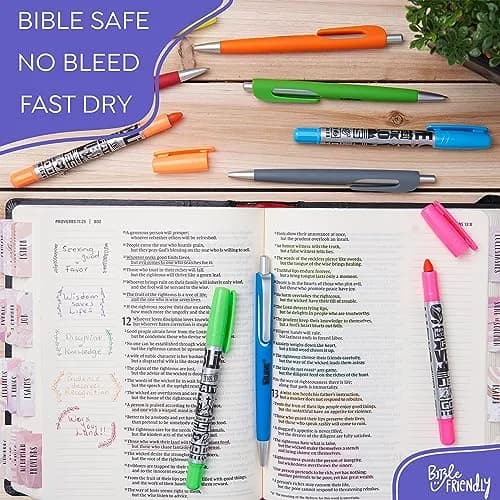 BLIEVE Aesthetic Gel Pens and Highlighters Set 10-Piece | Smooth Ink, No Bleed, Bible Journaling thumbnail 2
