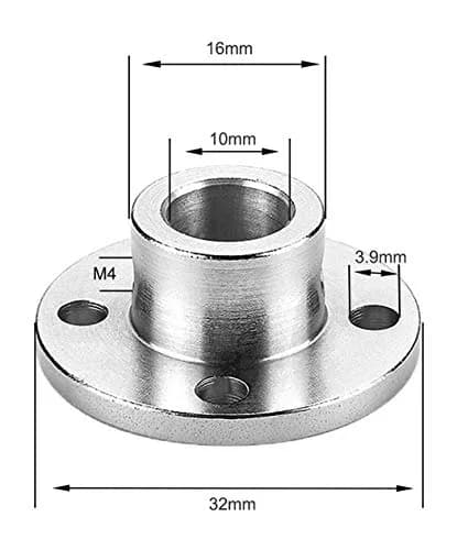 daier 10mm Flange Coupling Connector Set with Hex Wrench & Screws | 4Pcs Steel Rigid Coupler Accessory thumbnail 2