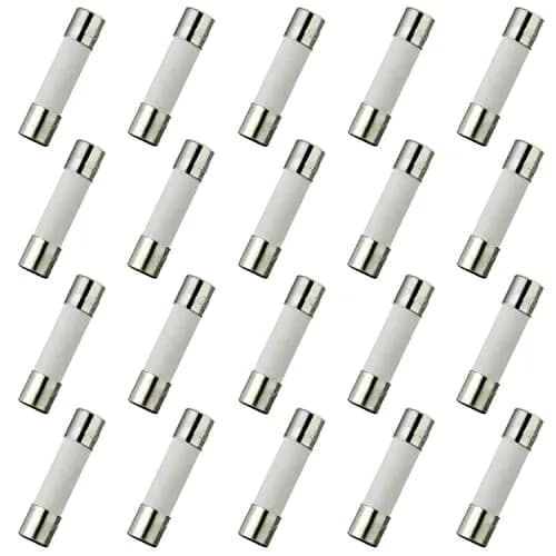 BOJACK T6.3AH250V 5x20mm 6.3A 250V Slow-Blow Ceramic Fuses | High-Quality Time-Delay Circuit Protection thumbnail 1
