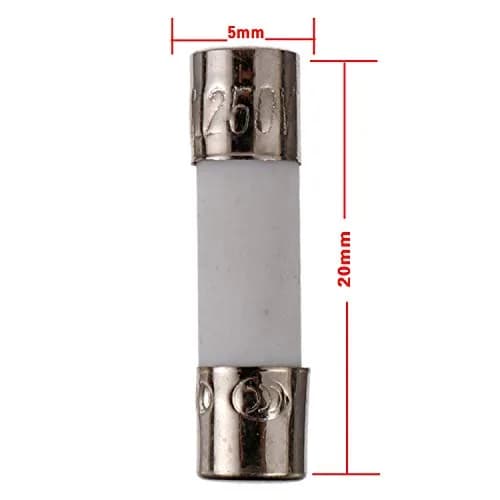 BOJACK T6.3AH250V 5x20mm 6.3A 250V Slow-Blow Ceramic Fuses | High-Quality Time-Delay Circuit Protection thumbnail 3