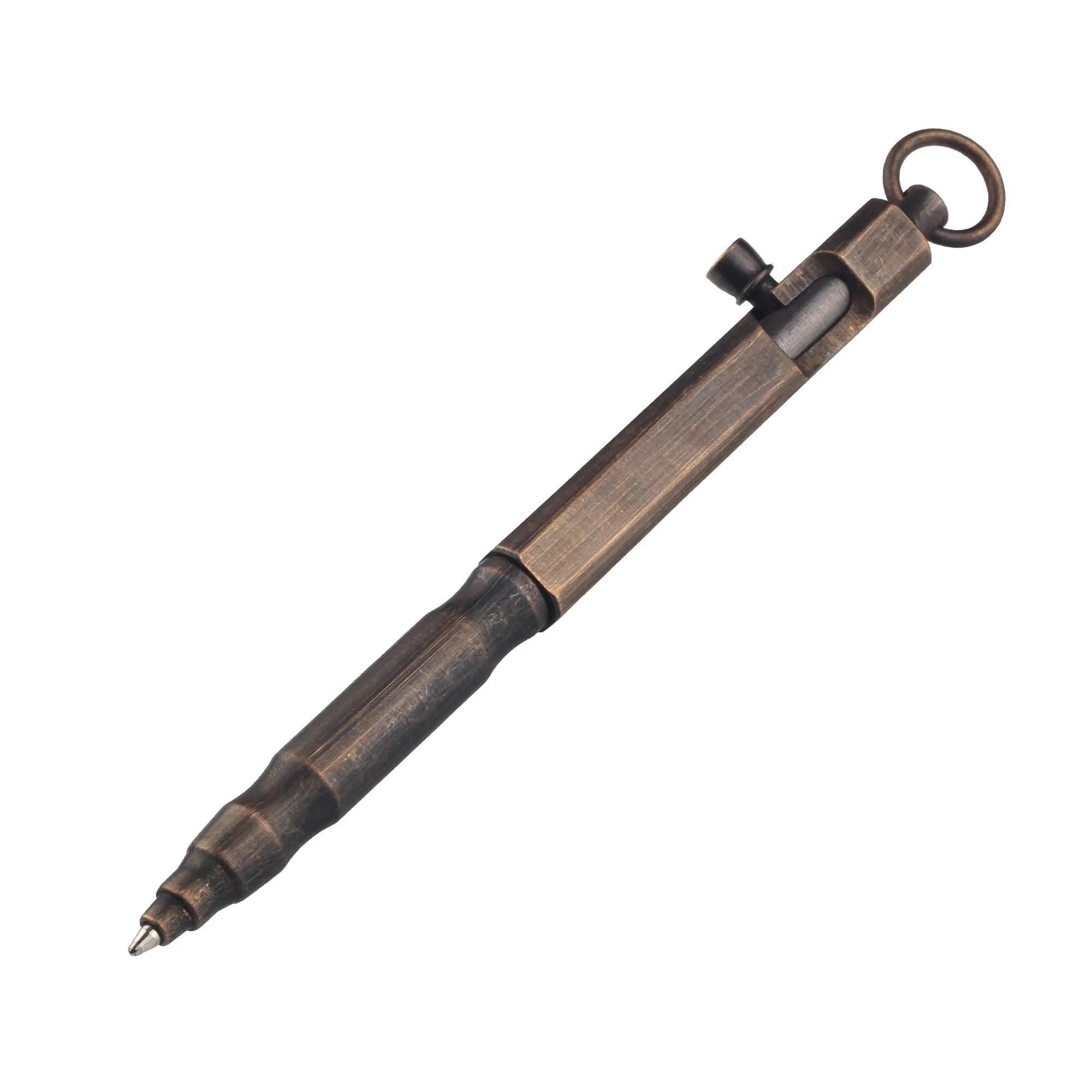 SMOOTHERPRO Solid Brass Bolt Action Pen, Refillable, Bronze | Smooth Ink Flow, Acid-Free Paper, Fade-Resistant — Bronze