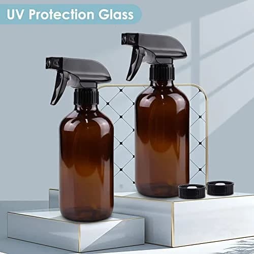 Bontip Amber Glass Spray Bottle 473ml (16 oz) 2-Pack | Shields from Light Damage thumbnail 4