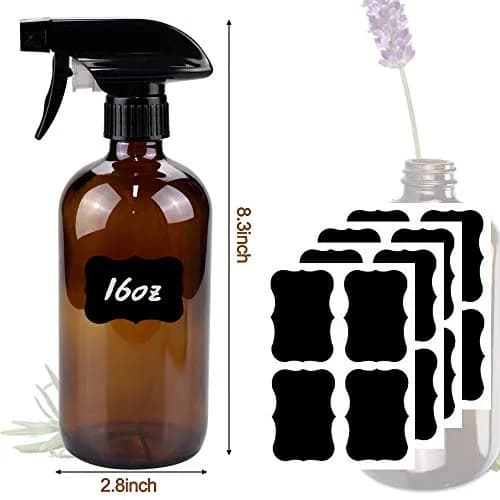 Bontip Amber Glass Spray Bottle 473ml (16 oz) 2-Pack | Shields from Light Damage thumbnail 6