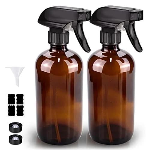 Bontip Amber Glass Spray Bottle 473ml (16 oz) 2-Pack | Shields from Light Damage thumbnail 2