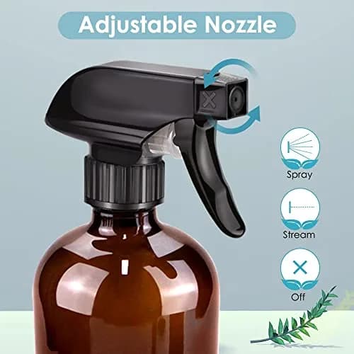 Bontip Amber Glass Spray Bottle 473ml (16 oz) 2-Pack | Shields from Light Damage thumbnail 3
