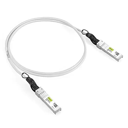 10Gtek 0.5m White 10G SFP+ DAC Cable | Twinax Copper for Cisco, Ubiquiti, D-Link (70-120c) thumbnail 1
