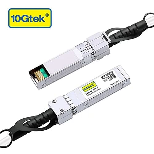 10Gtek 0.5m White 10G SFP+ DAC Cable | Twinax Copper for Cisco, Ubiquiti, D-Link (70-120c) thumbnail 2