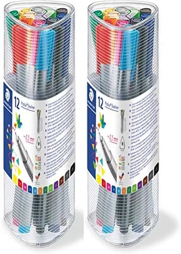 STAEDTLER Triplus Fineliner 0.3mm Pens 12 Color Set | Ergonomic Triangular Design for Precise Writing thumbnail 1