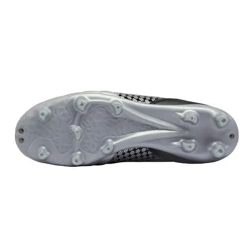 DREAM PAIRS Men's Firm Ground Soccer Shoes, Silver/Black, Size 8 | Lightweight, Traction & Comfort for Grass Play thumbnail 4