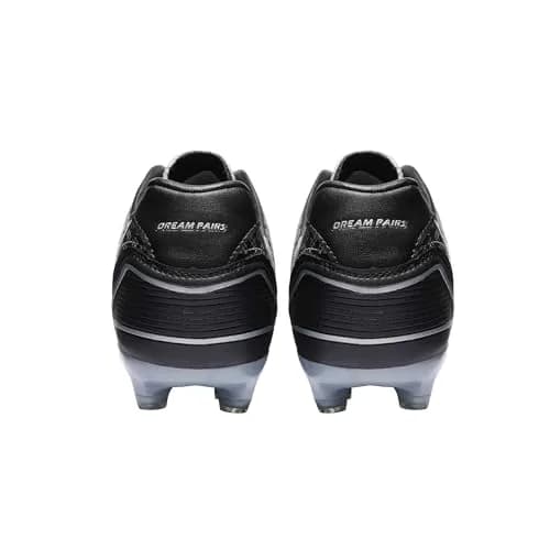 DREAM PAIRS Men's Firm Ground Soccer Shoes, Silver/Black, Size 8 | Lightweight, Traction & Comfort for Grass Play thumbnail 6