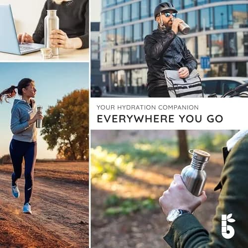 Bambaw Stainless Steel Water Bottle 750 ml | Leakproof, Reusable & Eco-Friendly for Travel & Yoga thumbnail 7