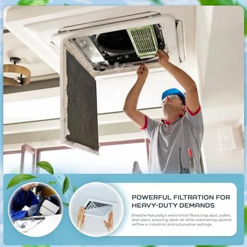 Breathe Naturally Universal Cut-to-Fit Carbon Activated Air Filter 4 Pack (16x48 inches) | Extra Thick 0.2" Filtration for Air Purifiers & Vents thumbnail 6