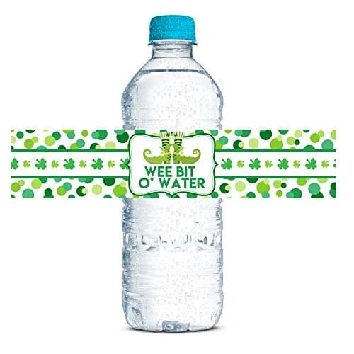 Amanda Creation Wee Bit O’ Fun St. Patrick’s Day Waterproof Water Bottle Sticker Wrappers, 20 Labels (1.75" x 8.5") | Waterproof Vinyl Wraps thumbnail 1