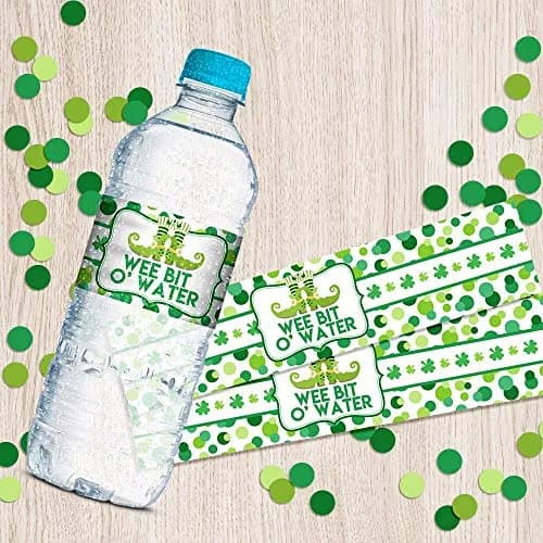 Amanda Creation Wee Bit O’ Fun St. Patrick’s Day Waterproof Water Bottle Sticker Wrappers, 20 Labels (1.75" x 8.5") | Waterproof Vinyl Wraps thumbnail 9