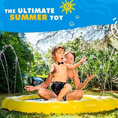 SplashEZ 3-in-1 Splash Pad, Sprinkler & Baby Pool 60" (152 cm) | Educational Water Play Mat for Kids thumbnail 5