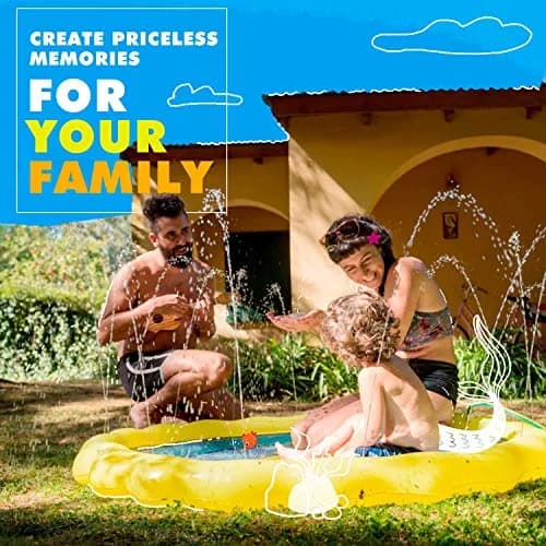 SplashEZ 3-in-1 Splash Pad, Sprinkler & Baby Pool 60" (152 cm) | Educational Water Play Mat for Kids thumbnail 6
