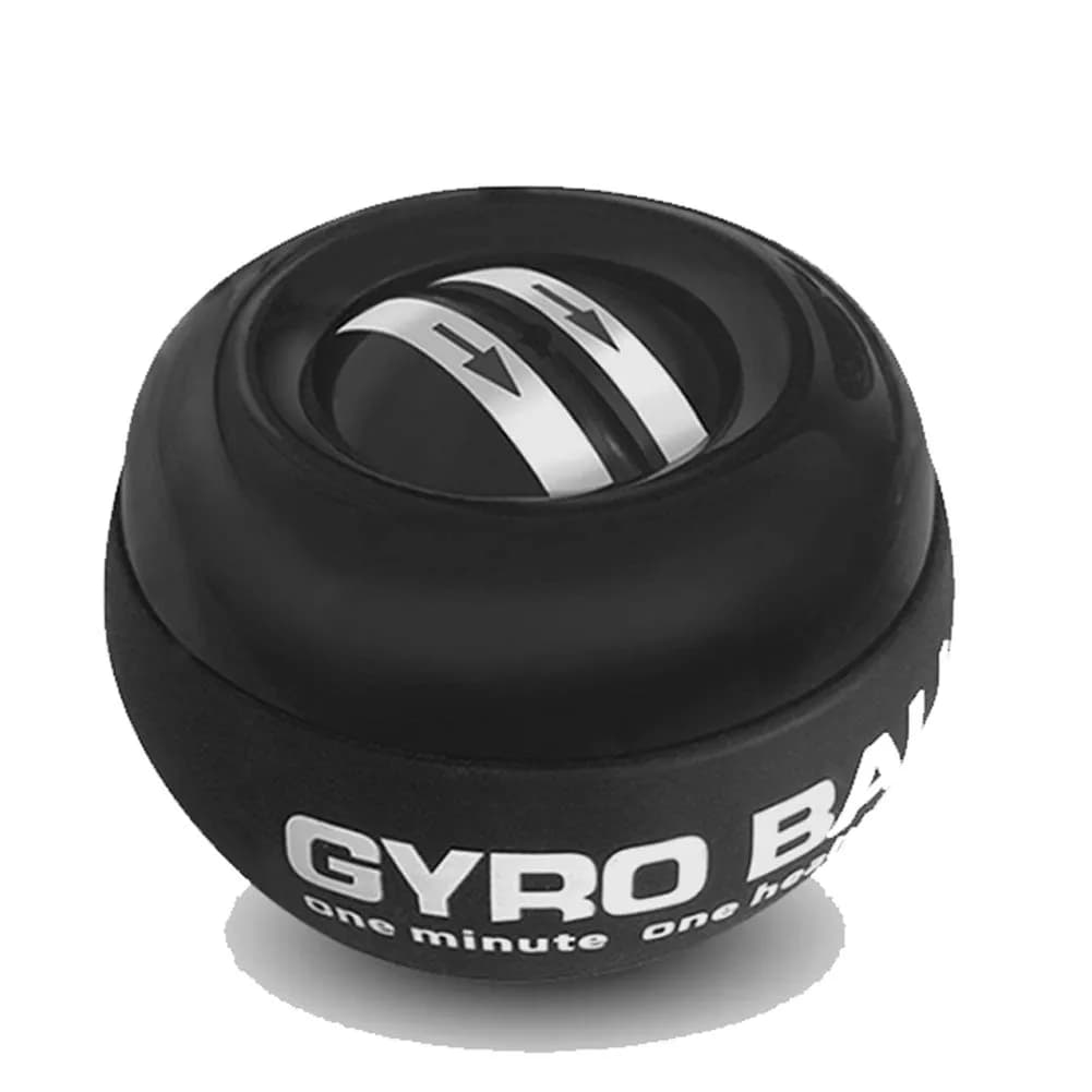 GOZATO Auto-Start Wrist Power Gyro Ball with LED Lights, Wrist & Forearm Exerciser, 22kg Resistance | Grips, Strengthens, and Rehabilitates — Without Light-Black