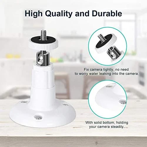 Gresur White 2 Pack Mount Bracket | 360° Adjustable Security Camera Holder for Indoor & Outdoor Use thumbnail 4