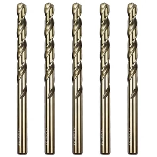 Sipery M35 Cobalt Drill Bit Set 8mm | High Speed Steel Jobber Length, 5 Pack, for Steel & Hard Metals thumbnail 1
