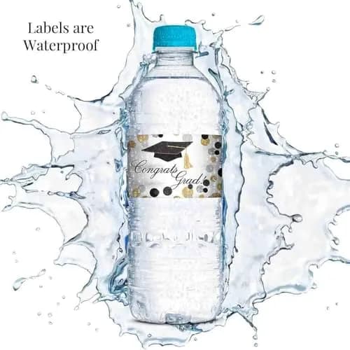 Amanda Creation Confetti Polka Dot Water Bottle Labels Waterproof 20 Pack | 1.75" x 8.5" Waterproof Vinyl Labels for Party thumbnail 7