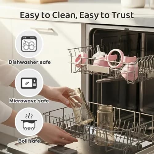GROSMIMI PPSU Baby Straw Cup Stage 1, 6 Months+, Spill-Proof, 177ml (6oz) Beige | BPA-Free, Dishwasher Safe thumbnail 7