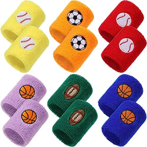 Gejoy 24 Pieces Sports Wristbands for Kids | Colorful Sweatbands for Kids & Sports Fans thumbnail 1