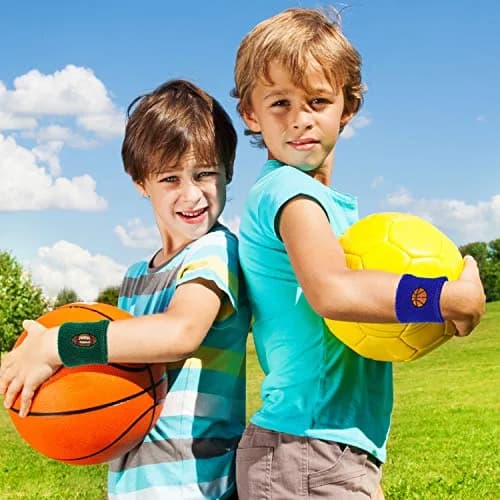 Gejoy 24 Pieces Sports Wristbands for Kids | Colorful Sweatbands for Kids & Sports Fans thumbnail 2