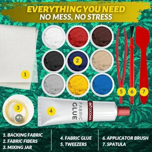 COCONIX Carpet & Fabric Repair Kit for Upholstery, Car Seats, Burns & Holes | Professional Quality Fixes for Tears & Stains thumbnail 7