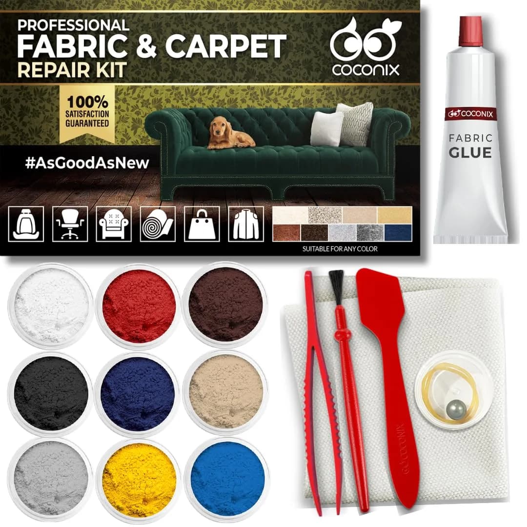 COCONIX Carpet & Fabric Repair Kit for Upholstery, Car Seats, Burns & Holes | Professional Quality Fixes for Tears & Stains - main product image