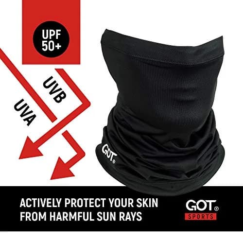 GOT Sports UPF 50+ Fishing Neck Gaiter - UV Face Mask Sun Protection (Midnight Black) | Breathable, Lightweight & Versatile thumbnail 2