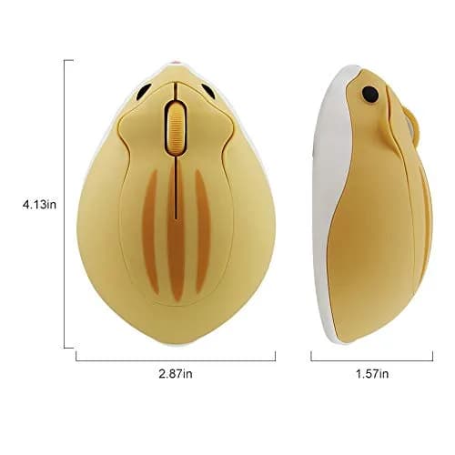 SHARE SUNSHINE 2.4GHz Wireless Hamster Mouse 1200DPI | Cute, No Noise, Portable, for PC & Mac (Yellow) thumbnail 8