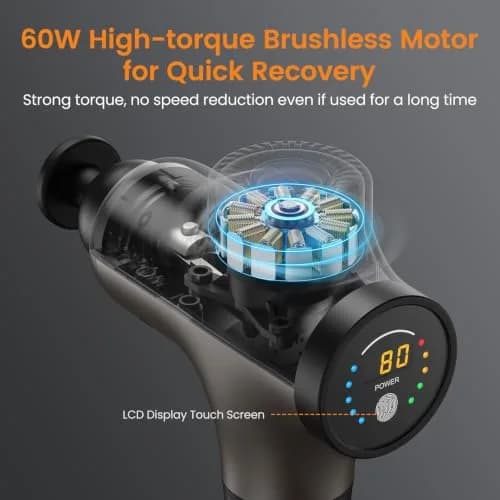 Mebak 3 Deep Tissue Massage Gun 12mm Amplitude | Professional Percussion Massager for Athletes & Pain Relief thumbnail 6