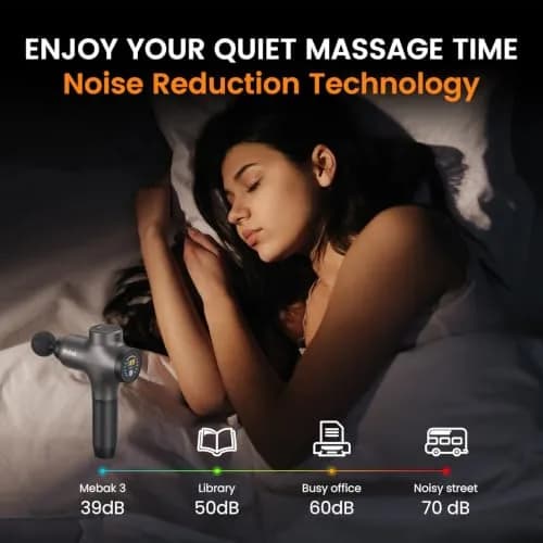 Mebak 3 Deep Tissue Massage Gun 12mm Amplitude | Professional Percussion Massager for Athletes & Pain Relief thumbnail 7