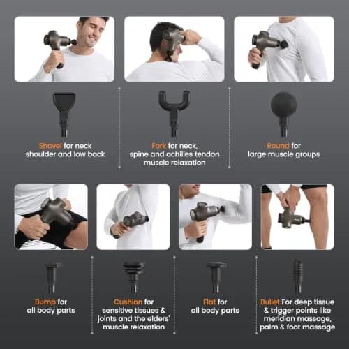 Mebak 3 Deep Tissue Massage Gun 12mm Amplitude | Professional Percussion Massager for Athletes & Pain Relief thumbnail 2