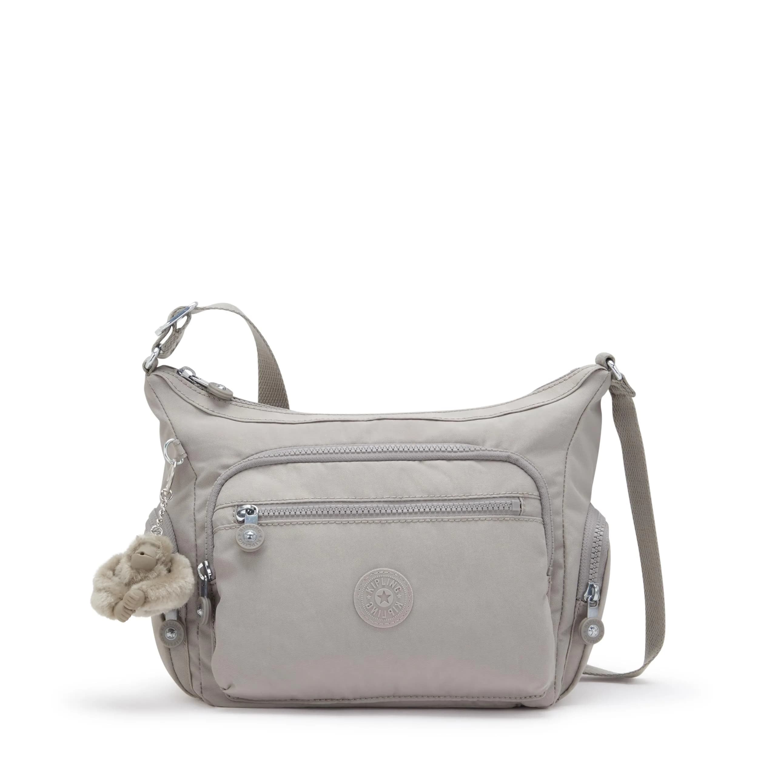 Kipling Women's Gabbie Small Crossbody Bag Metallic Glow | Lightweight Everyday Purse, Casual Shoulder Bag (7 L / 0.36 kg) — Grey Gris
