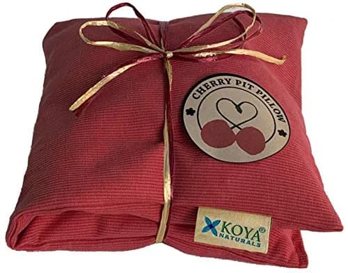 KOYA Naturals Heating Pad Microwavable - Cherry Pit/Stone/Seed Pillow Heat Pack for Neck, Muscles, Joints, Stomach Pain, Menstrual Cramps - Warm Compress Neck Wrap - Moist Heat Therapy (Henna Red) thumbnail 2