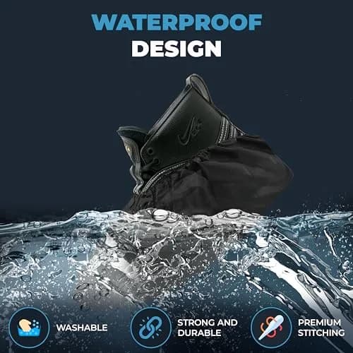 Blue Shoe Guys Reusable Waterproof Shoe Covers 4 Pack | Durable, Washable, Non-Slip for Men & Women (up to size 12) thumbnail 4