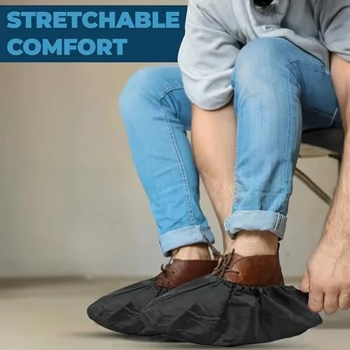 Blue Shoe Guys Reusable Waterproof Shoe Covers 4 Pack | Durable, Washable, Non-Slip for Men & Women (up to size 12) thumbnail 5