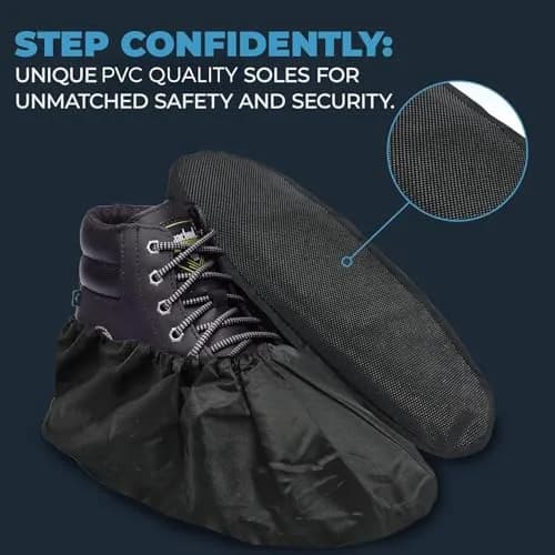 Blue Shoe Guys Reusable Waterproof Shoe Covers 4 Pack | Durable, Washable, Non-Slip for Men & Women (up to size 12) thumbnail 2