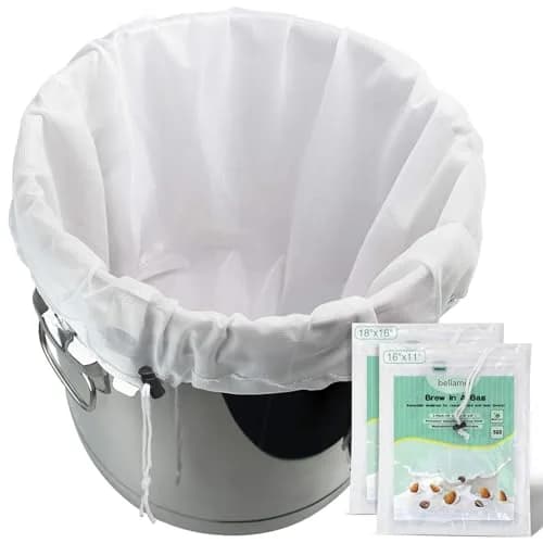 Bellamei Reusable Brew Bags 2 Pack 40cmx28cm/45cmx40cm | Fine Mesh for Beer Brewing thumbnail 1