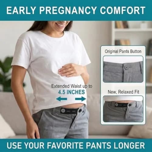 YUANHANG Adjustable Elastic Button Extender for Pants | 15 Pcs, 7 Colors, 2 Lengths, Suitable for Women & Men thumbnail 2