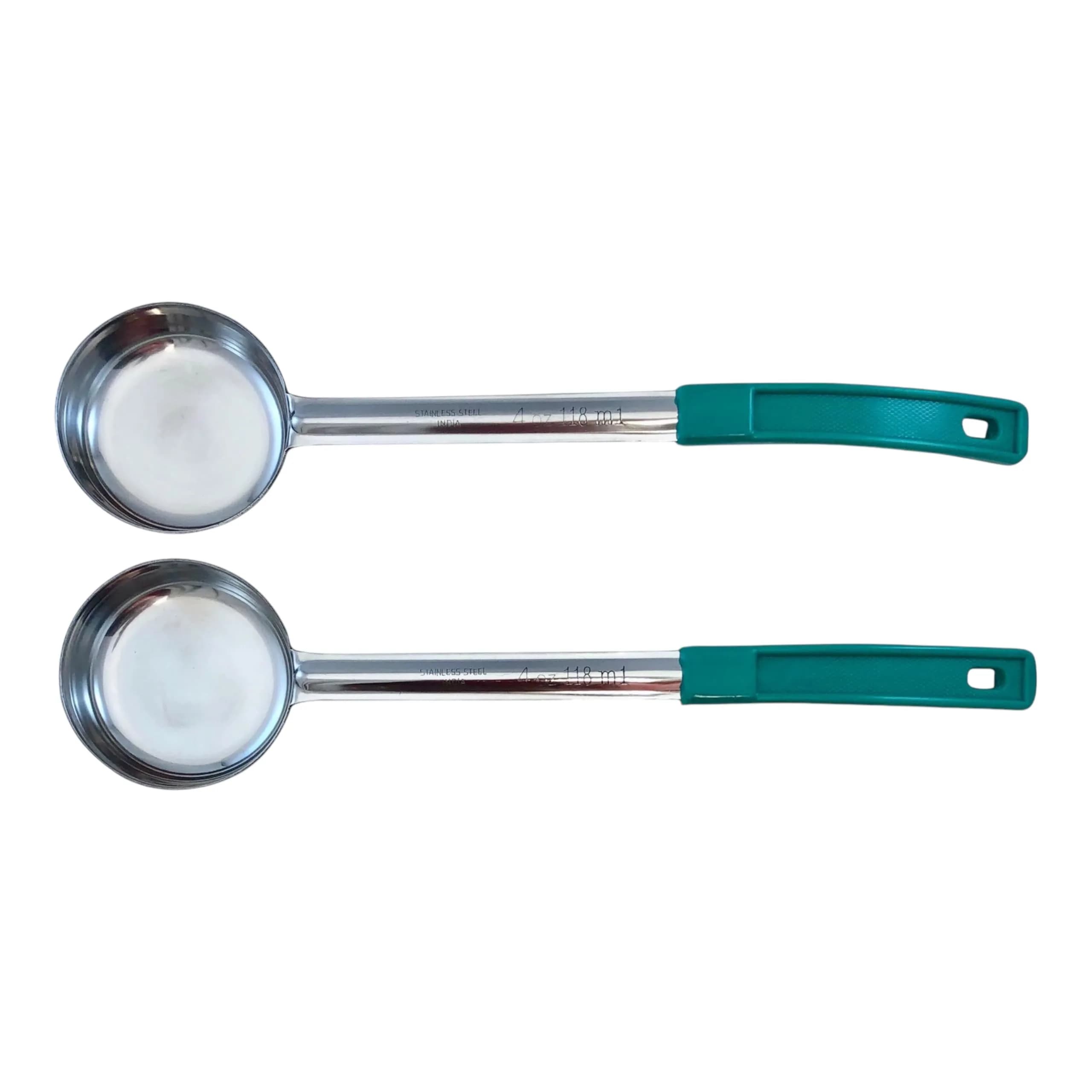 Habanerofire 4 oz (118 ml) Solid Stainless Steel Portion Control Ladle Spoodle - Pack of 2 | Commercial Grade for Soups & Sauces - main product image